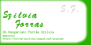 szilvia forras business card